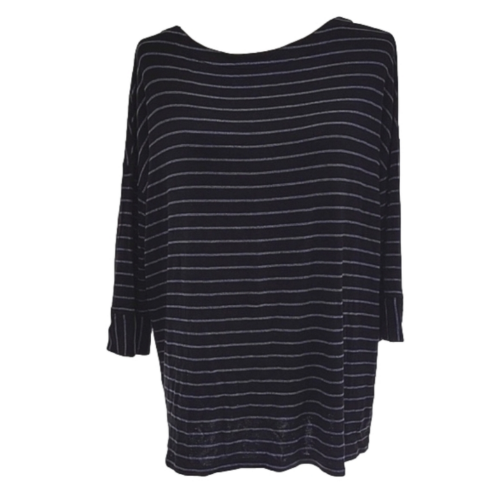 J. Jill Wearever Collection 3/4 Sleeve MixedStriped Tunic Top Size Medium Petite